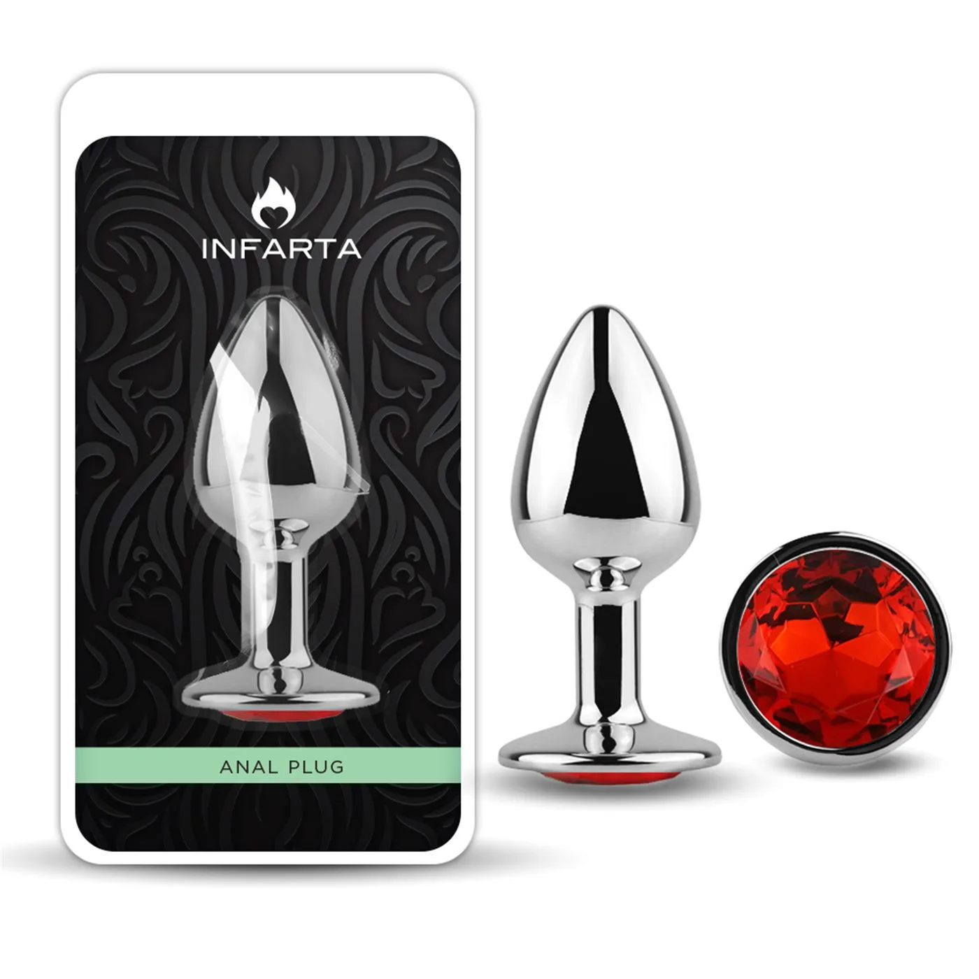 Anal Plug Eros Metal Small Rojo