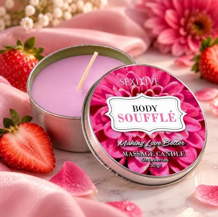 Massage Candle Body Souffle Strawberries - 30 Gr
